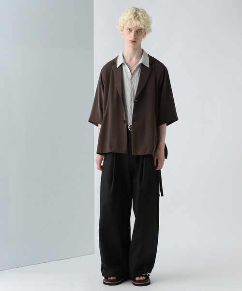 HARE（ハレ）の「ルーズニットポロ(HARE)（ポロシャツ・メンズ・グリーン/グレー/ブラック/ブラウン/ブルー・FREE）」の20枚目の写真