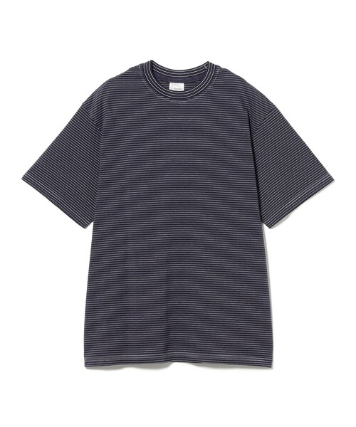 Yonetomi(ヨネトミ)の「Yonetomi / ガーメントダイ ボーダー Tシャツ(Tシャツ/カットソー・メンズ・ブラウン/オレンジ/ライトブラウン/ネイビー・1/2/3)」の4枚目の写真