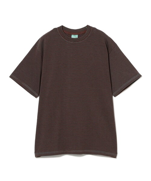 Yonetomi(ヨネトミ)の「Yonetomi / ガーメントダイ ボーダー Tシャツ(Tシャツ/カットソー・メンズ・ブラウン/オレンジ/ライトブラウン/ネイビー・1/2/3)」の2枚目の写真