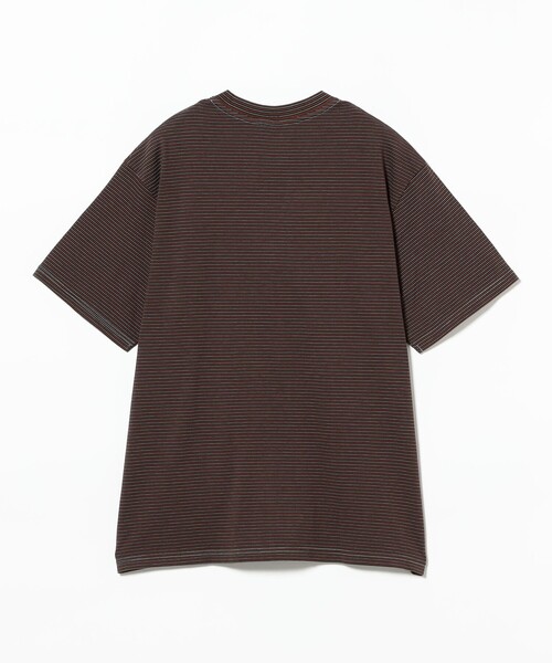 Yonetomi(ヨネトミ)の「Yonetomi / ガーメントダイ ボーダー Tシャツ(Tシャツ/カットソー・メンズ・ブラウン/オレンジ/ライトブラウン/ネイビー・1/2/3)」の10枚目の写真