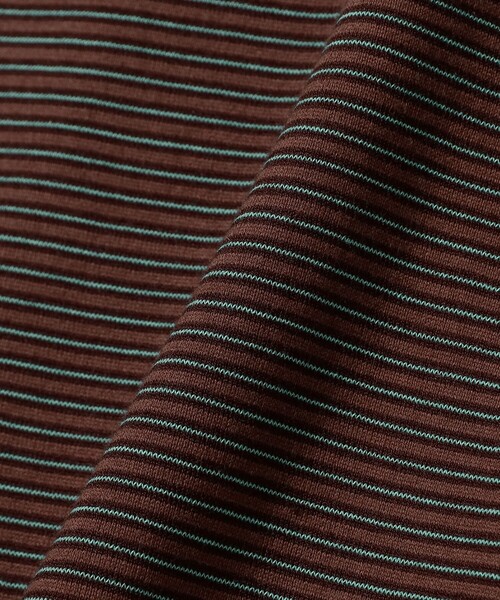 Yonetomi(ヨネトミ)の「Yonetomi / ガーメントダイ ボーダー Tシャツ(Tシャツ/カットソー・メンズ・ブラウン/オレンジ/ライトブラウン/ネイビー・1/2/3)」の11枚目の写真