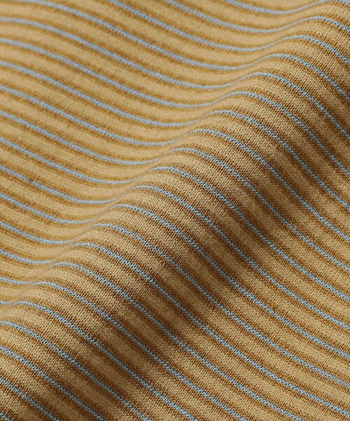 Yonetomi(ヨネトミ)の「Yonetomi / ガーメントダイ ボーダー Tシャツ(Tシャツ/カットソー・メンズ・ブラウン/オレンジ/ライトブラウン/ネイビー・1/2/3)」の17枚目の写真