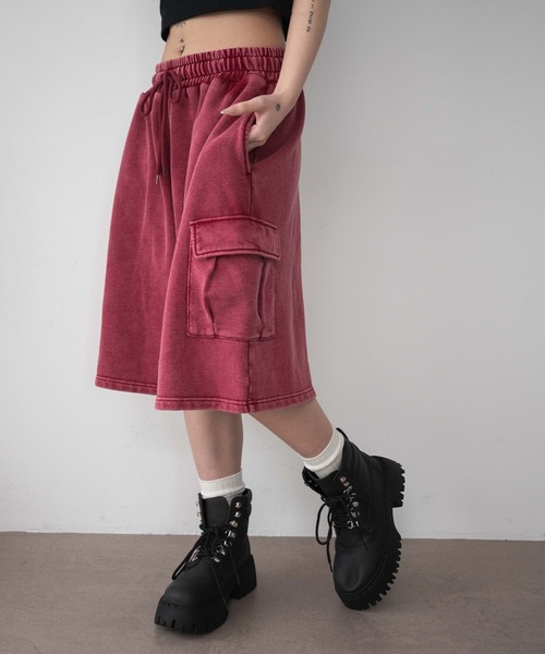 WEGO（ウィゴー）の「WEGO/スウェットカーゴハーフパンツ（スウェットパンツ・レディース・杢グレー/レッド/スミクロ/その他1/ピンク・FREE）」の21枚目の写真