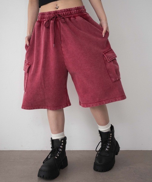 WEGO（ウィゴー）の「WEGO/スウェットカーゴハーフパンツ（スウェットパンツ・レディース・杢グレー/レッド/スミクロ/その他1/ピンク・FREE）」の22枚目の写真