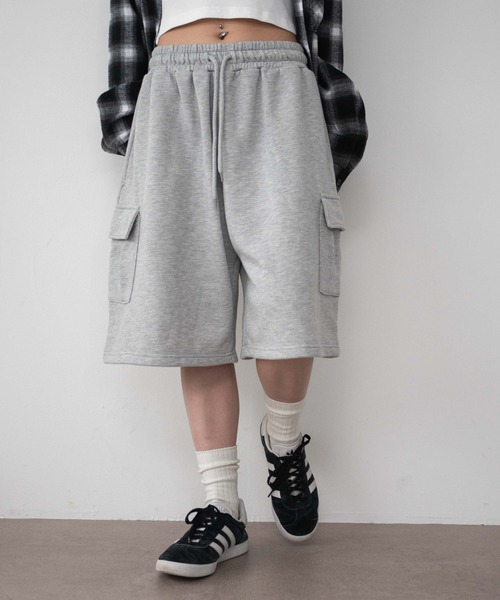 WEGO（ウィゴー）の「WEGO/スウェットカーゴハーフパンツ（スウェットパンツ・レディース・杢グレー/レッド/スミクロ/その他1/ピンク・FREE）」の18枚目の写真