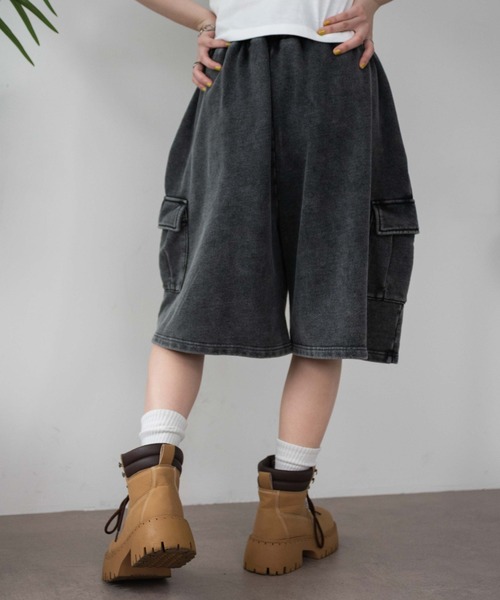 WEGO（ウィゴー）の「WEGO/スウェットカーゴハーフパンツ（スウェットパンツ・レディース・杢グレー/レッド/スミクロ/その他1/ピンク・FREE）」の14枚目の写真