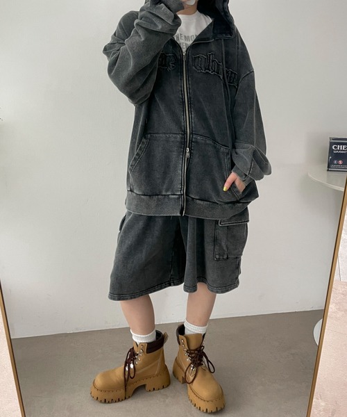 WEGO（ウィゴー）の「WEGO/スウェットカーゴハーフパンツ（スウェットパンツ・レディース・杢グレー/レッド/スミクロ/その他1/ピンク・FREE）」の16枚目の写真