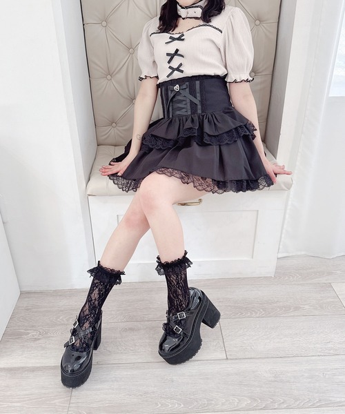 ハートベルト付きテレコトップス（Tシャツ/カットソー）｜MA*RS