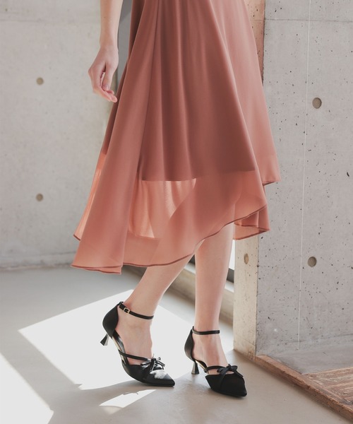 Dorry Doll（ドリードール）の「クロスリボンパンプス（パンプス・レディース・ベージュ/ベージュ×ブラック/ブラック・S/M/L）」の6枚目の写真