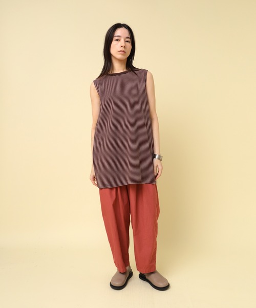 RNA-N（アールエヌエーエヌ）の「M2466 マイクロボーダータックプルオーバー（Tシャツ/カットソー・レディース・ブラック/ブラウン/キナリ・FREE）」の11枚目の写真