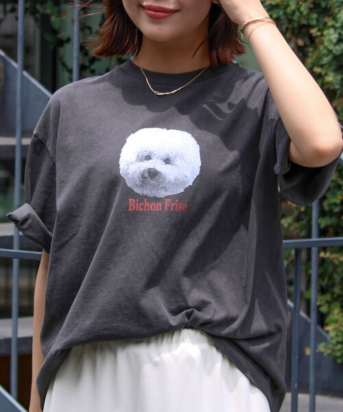 GLOSTER(グロスター)の「【新柄追加】【GLOSTER/グロスター】DOG&CAT 犬猫プリント ピグメント プリントTシャツ(Tシャツ/カットソー・メンズ・ブラック系その他/ブラック系その他3/ブラック系その他4/ブラック系その他5/ブラック系その他2/ブラック/ブラック系その他6/ブラック系その他7・S/M/L)」の8枚目の写真
