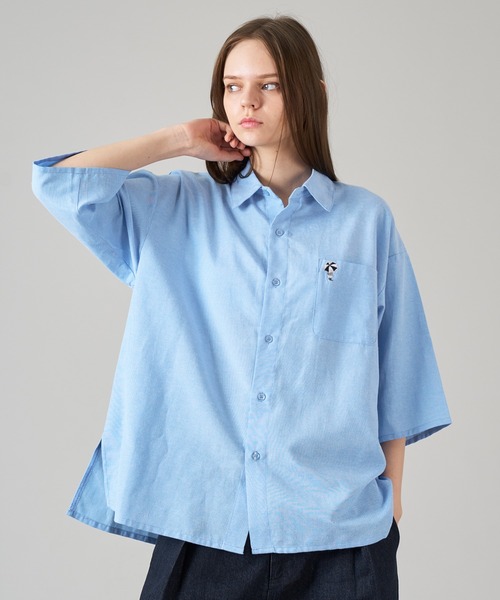 ONCILY(オンシェリー)の「POCKET LOGO ASSORT SHIRT / ポケットロゴアソートシャツ(シャツ/ブラウス・メンズ・ブラック/オフホワイト/ブルー/ネイビー/イエロー/ピンク・SMALL/MEDIUM/LARGE)」の4枚目の写真