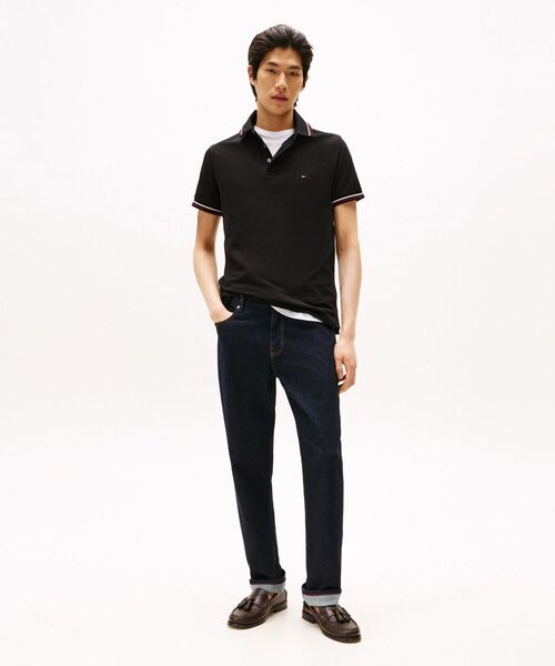 TOMMY HILFIGER(トミーヒルフィガー)の「ティッピングスリムフィットポロシャツ(ポロシャツ・メンズ・ブラック/ホワイト/ネイビー・LARGE/SMALL/X-LARGE/MEDIUM)」の9枚目の写真