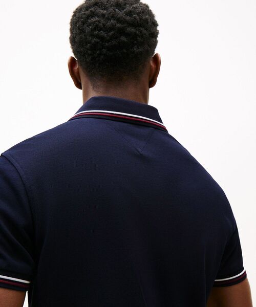 TOMMY HILFIGER(トミーヒルフィガー)の「ティッピングスリムフィットポロシャツ(ポロシャツ・メンズ・ブラック/ホワイト/ネイビー・LARGE/SMALL/X-LARGE/MEDIUM)」の12枚目の写真