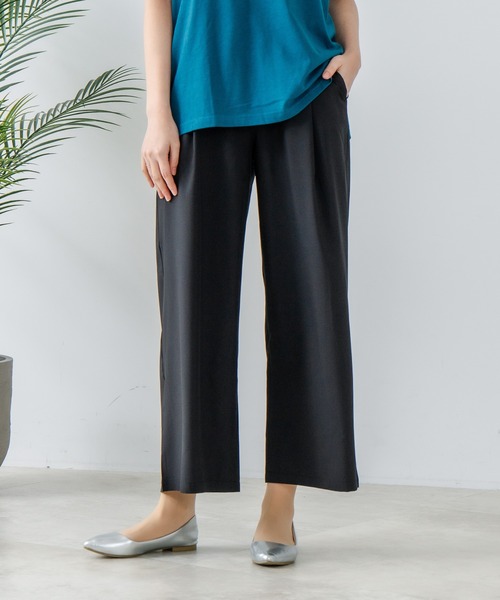 fort point（フォーポイント）の「【FORT POINT/フォートポイント】接触冷感 UVカット ワイドパンツ（その他パンツ・レディース・ベージュ/ブラック/スミクロ/杢グレー・MEDIUM/LARGE）」の7枚目の写真