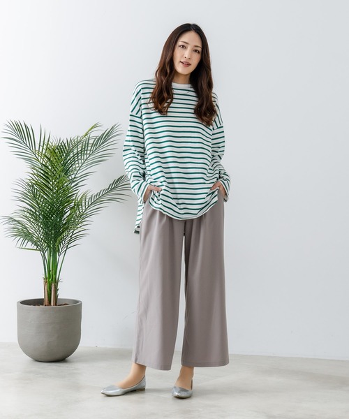 fort point（フォーポイント）の「【FORT POINT/フォートポイント】接触冷感 UVカット ワイドパンツ（その他パンツ・レディース・ベージュ/ブラック/スミクロ/杢グレー・MEDIUM/LARGE）」の17枚目の写真