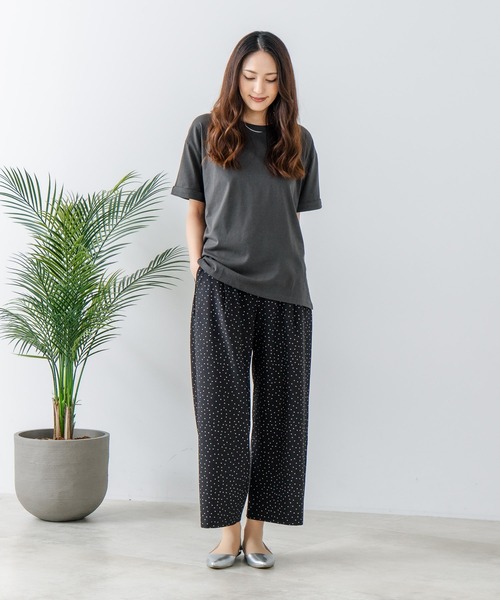 fort point（フォーポイント）の「【FORT POINT/フォートポイント】接触冷感 UVカット ワイドパンツ（その他パンツ・レディース・ベージュ/ブラック/スミクロ/杢グレー・MEDIUM/LARGE）」の9枚目の写真