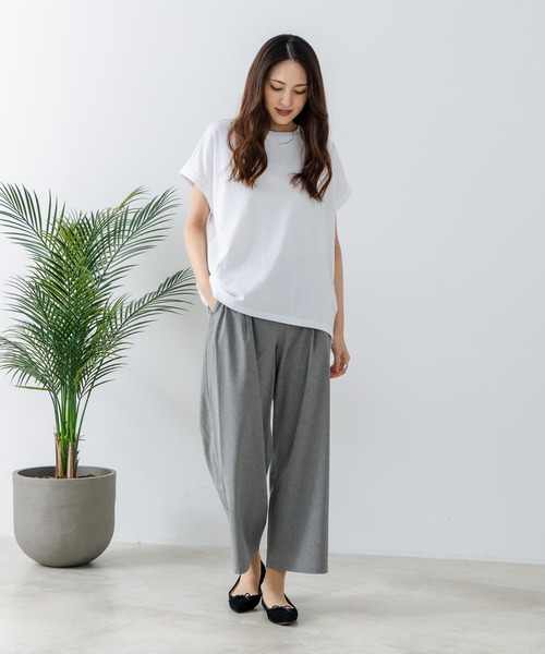 fort point（フォーポイント）の「【FORT POINT/フォートポイント】接触冷感 UVカット ワイドパンツ（その他パンツ・レディース・ベージュ/ブラック/スミクロ/杢グレー・MEDIUM/LARGE）」の13枚目の写真