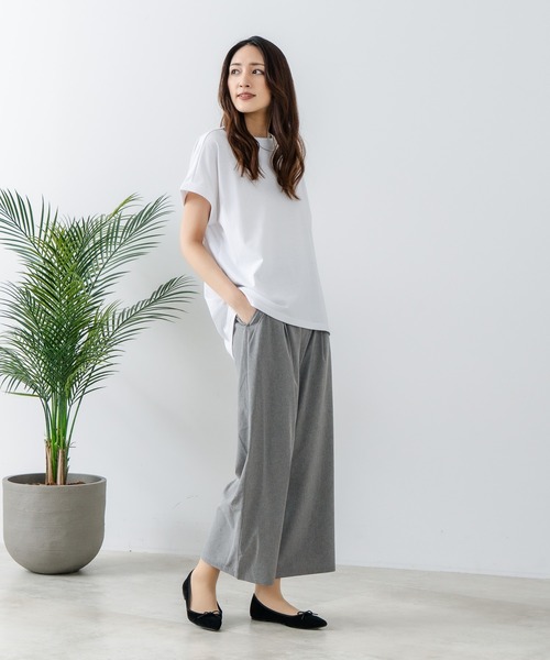 fort point（フォーポイント）の「【FORT POINT/フォートポイント】接触冷感 UVカット ワイドパンツ（その他パンツ・レディース・ベージュ/ブラック/スミクロ/杢グレー・MEDIUM/LARGE）」の14枚目の写真