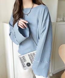 垢抜け愛されスタイルの完成形♪前後2wayヘビーワッフルメロウプルオーバー(長袖)