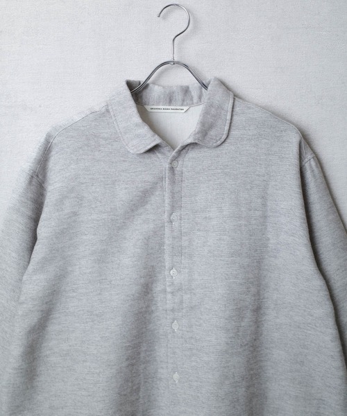 GRANDMA MAMA DAUGHTER（グランマママドーター）の「【KATO' / GRANDMA MAMA DAUGHTER】222 ワタモウフ ラウンドカラーシャツ（シャツ/ブラウス・レディース・グレー・1/0）」の2枚目の写真