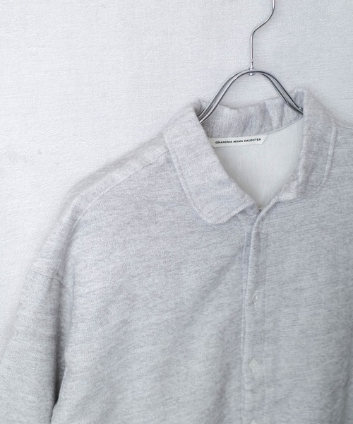 GRANDMA MAMA DAUGHTER（グランマママドーター）の「【KATO' / GRANDMA MAMA DAUGHTER】222 ワタモウフ ラウンドカラーシャツ（シャツ/ブラウス・レディース・グレー・1/0）」の6枚目の写真