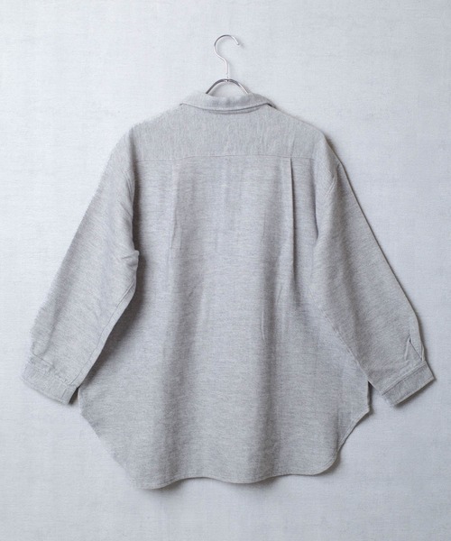 GRANDMA MAMA DAUGHTER（グランマママドーター）の「【KATO' / GRANDMA MAMA DAUGHTER】222 ワタモウフ ラウンドカラーシャツ（シャツ/ブラウス・レディース・グレー・1/0）」の7枚目の写真