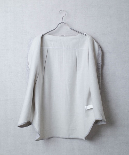 GRANDMA MAMA DAUGHTER（グランマママドーター）の「【KATO' / GRANDMA MAMA DAUGHTER】222 ワタモウフ ラウンドカラーシャツ（シャツ/ブラウス・レディース・グレー・1/0）」の11枚目の写真