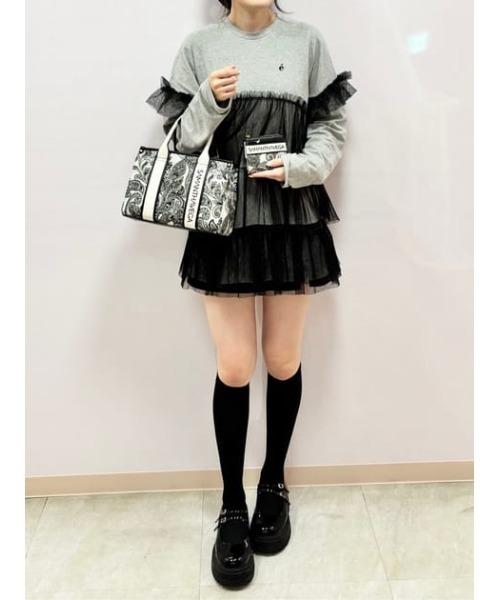 SAMANTHAVEGA(サマンサベガ)の「ロゴテープジャガード調トートバッグ(小)(ハンドバッグ・レディース・インディゴブルー/ライトブルー/ブラック・FREE)」の22枚目の写真