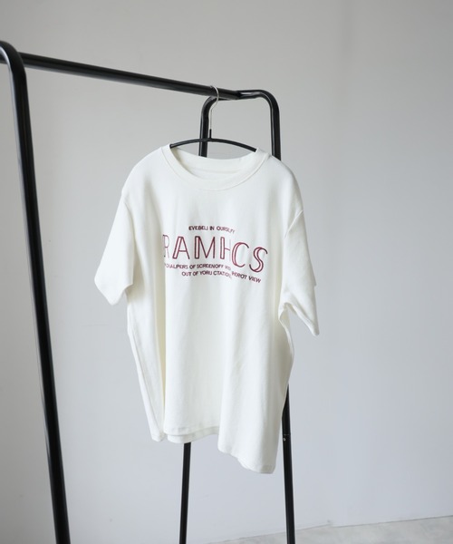 Girly Doll(ガーリードール)の「刺繍フロントロゴデザインTシャツ(Tシャツ/カットソー・レディース・グレー/ブラック/ホワイト・F)」の21枚目の写真