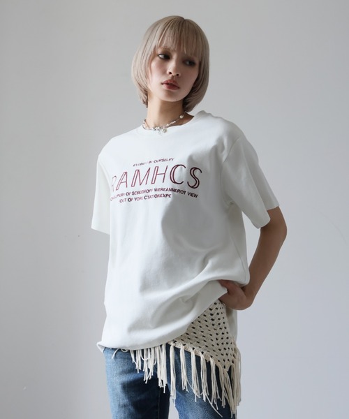 Girly Doll(ガーリードール)の「刺繍フロントロゴデザインTシャツ(Tシャツ/カットソー・レディース・グレー/ブラック/ホワイト・F)」の16枚目の写真
