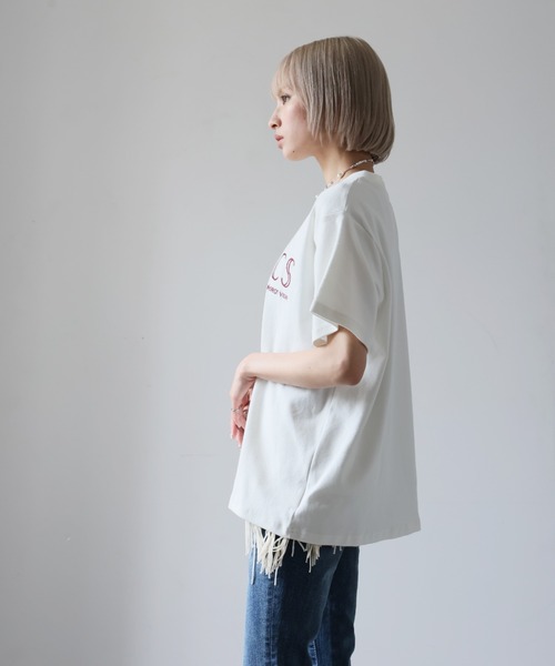 Girly Doll(ガーリードール)の「刺繍フロントロゴデザインTシャツ(Tシャツ/カットソー・レディース・グレー/ブラック/ホワイト・F)」の20枚目の写真