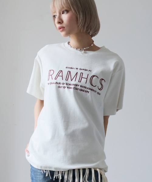 Girly Doll(ガーリードール)の「刺繍フロントロゴデザインTシャツ(Tシャツ/カットソー・レディース・グレー/ブラック/ホワイト・F)」の14枚目の写真