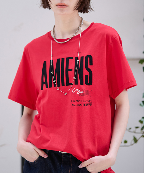 Rouge vif la cle（ルージュヴィフラクレ）の「別注【La Hutte / ラ ユット】フロッキー × 刺繍 ロゴTシャツ / プリントTシャツ / 半袖 / ロゴ プリント TEE（Tシャツ/カットソー・レディース・ホワイト系その他/レッド系その他/ホワイト系その他2/レッド系その他2・フリー）」の3枚目の写真