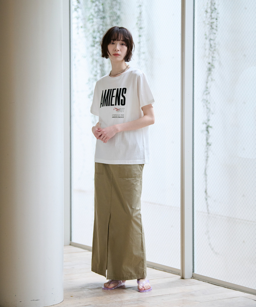 Rouge vif la cle（ルージュヴィフラクレ）の「別注【La Hutte / ラ ユット】フロッキー × 刺繍 ロゴTシャツ / プリントTシャツ / 半袖 / ロゴ プリント TEE（Tシャツ/カットソー・レディース・ホワイト系その他/レッド系その他/ホワイト系その他2/レッド系その他2・フリー）」の6枚目の写真