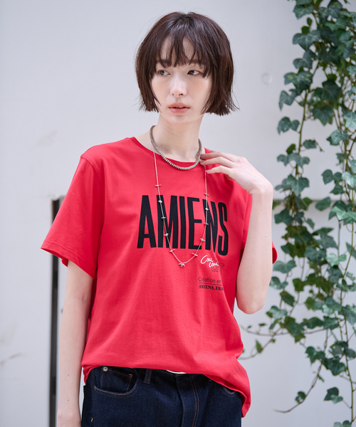 Rouge vif la cle（ルージュヴィフラクレ）の「別注【La Hutte / ラ ユット】フロッキー × 刺繍 ロゴTシャツ / プリントTシャツ / 半袖 / ロゴ プリント TEE（Tシャツ/カットソー・レディース・ホワイト系その他/レッド系その他/ホワイト系その他2/レッド系その他2・フリー）」の9枚目の写真