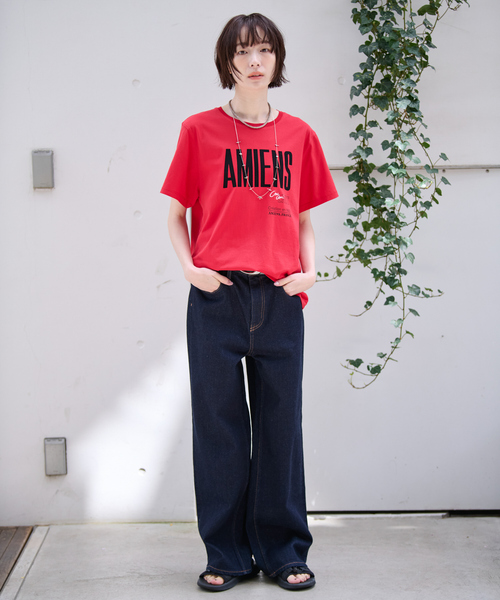 Rouge vif la cle（ルージュヴィフラクレ）の「別注【La Hutte / ラ ユット】フロッキー × 刺繍 ロゴTシャツ / プリントTシャツ / 半袖 / ロゴ プリント TEE（Tシャツ/カットソー・レディース・ホワイト系その他/レッド系その他/ホワイト系その他2/レッド系その他2・フリー）」の11枚目の写真