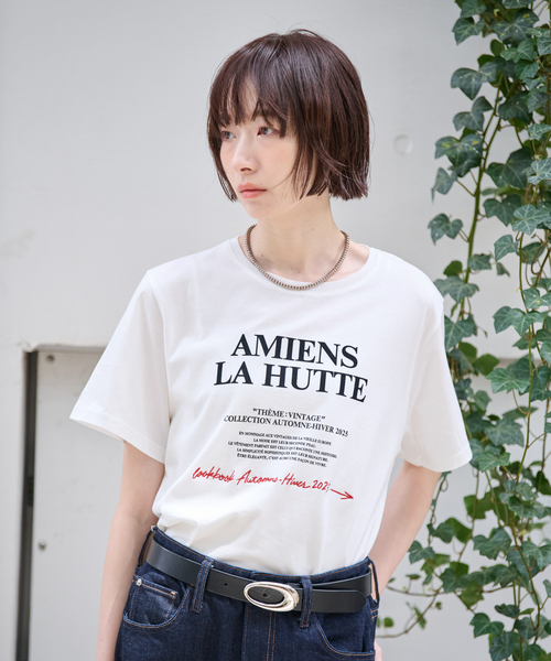 Rouge vif la cle（ルージュヴィフラクレ）の「別注【La Hutte / ラ ユット】フロッキー × 刺繍 ロゴTシャツ / プリントTシャツ / 半袖 / ロゴ プリント TEE（Tシャツ/カットソー・レディース・ホワイト系その他/レッド系その他/ホワイト系その他2/レッド系その他2・フリー）」の15枚目の写真