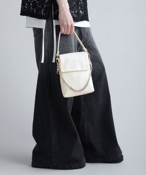 SOCCE（ソーシー）の「2way合皮ミニショルダーバッグ（ショルダーバッグ・メンズ・ブラック/ホワイト・F）」の12枚目の写真