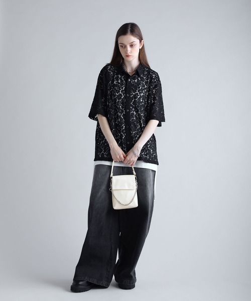 SOCCE（ソーシー）の「2way合皮ミニショルダーバッグ（ショルダーバッグ・メンズ・ブラック/ホワイト・F）」の16枚目の写真