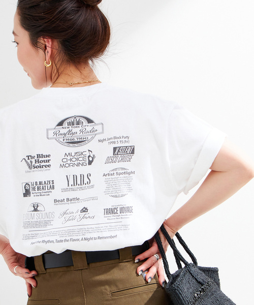 GOOD ROCK SPEED(グッドロックスピード)の「GOOD ROCK SPEED/グッドロックスピード original TEE(Tシャツ/カットソー・レディース・ブラックミックス/ホワイト/ブラック系その他/チャコールグレー・FREE)」の1枚目の写真
