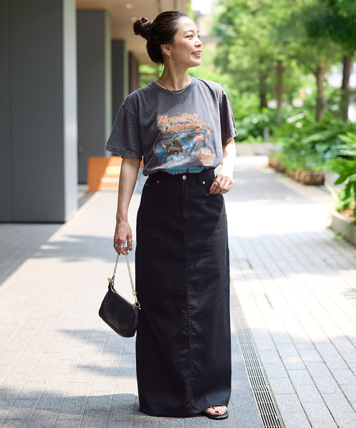 GOOD ROCK SPEED(グッドロックスピード)の「GOOD ROCK SPEED/グッドロックスピード original TEE(Tシャツ/カットソー・レディース・ブラックミックス/ホワイト/ブラック系その他/チャコールグレー・FREE)」の6枚目の写真