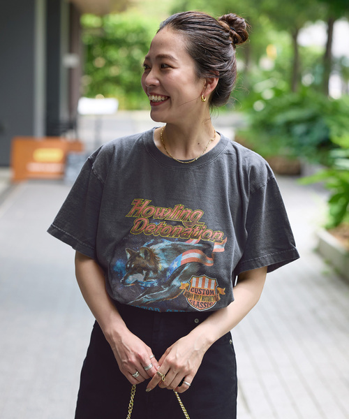 GOOD ROCK SPEED(グッドロックスピード)の「GOOD ROCK SPEED/グッドロックスピード original TEE(Tシャツ/カットソー・レディース・ブラックミックス/ホワイト/ブラック系その他/チャコールグレー・FREE)」の9枚目の写真
