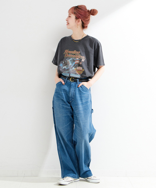 GOOD ROCK SPEED(グッドロックスピード)の「GOOD ROCK SPEED/グッドロックスピード original TEE(Tシャツ/カットソー・レディース・ブラックミックス/ホワイト/ブラック系その他/チャコールグレー・FREE)」の13枚目の写真