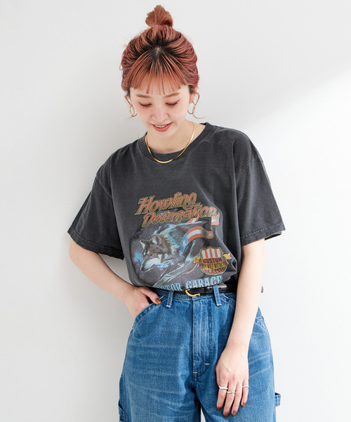 GOOD ROCK SPEED(グッドロックスピード)の「GOOD ROCK SPEED/グッドロックスピード original TEE(Tシャツ/カットソー・レディース・ブラックミックス/ホワイト/ブラック系その他/チャコールグレー・FREE)」の16枚目の写真
