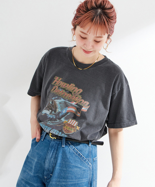 GOOD ROCK SPEED(グッドロックスピード)の「GOOD ROCK SPEED/グッドロックスピード original TEE(Tシャツ/カットソー・レディース・ブラックミックス/ホワイト/ブラック系その他/チャコールグレー・FREE)」の19枚目の写真