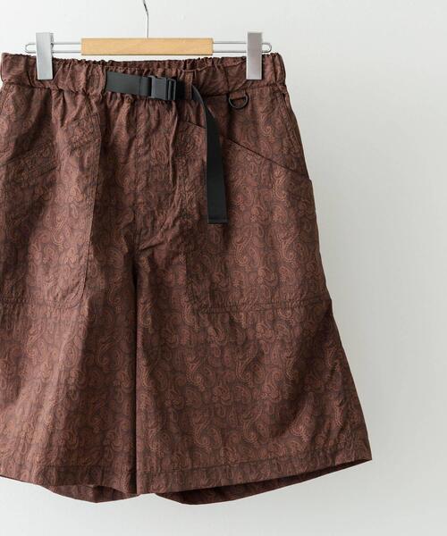 ITEMS URBANRESEARCH(アイテムズ アーバンリサーチ)の「『セットアップ対応』Nylon Paisley Shorts(その他パンツ・メンズ・カーキ/ブラック/ブラウン・MEDIUM/LARGE)」の1枚目の写真