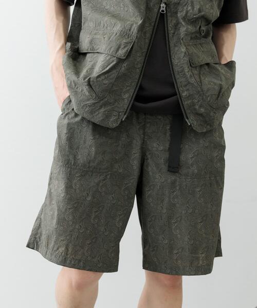 ITEMS URBANRESEARCH(アイテムズ アーバンリサーチ)の「『セットアップ対応』Nylon Paisley Shorts(その他パンツ・メンズ・カーキ/ブラック/ブラウン・MEDIUM/LARGE)」の4枚目の写真
