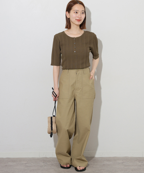 JOURNAL STANDARD relume（ジャーナルスタンダード　レリューム）の「【FUNCTION】ランダムリブ2WAYヘンリー（ニット/セーター・レディース・ブラック/ブラウン/ホワイト・FREE）」の21枚目の写真