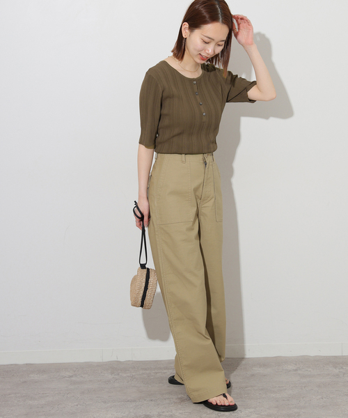 JOURNAL STANDARD relume（ジャーナルスタンダード　レリューム）の「【FUNCTION】ランダムリブ2WAYヘンリー（ニット/セーター・レディース・ブラック/ブラウン/ホワイト・FREE）」の20枚目の写真